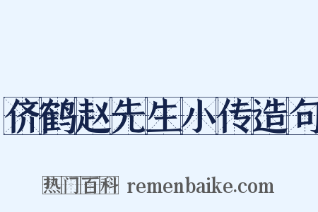 侪鹤赵先生小传造句是什么意思的图片